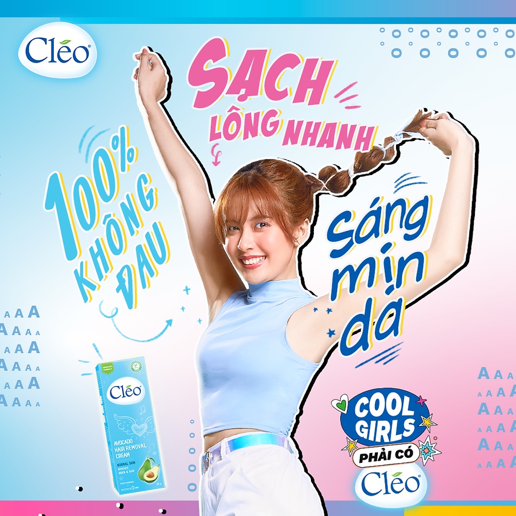 Kem Tẩy Lông Cho Da Thường Cleo Avocado Hair Removal Cream Normal Skin (25g)