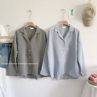 Sơ mi cổ vest dài tay