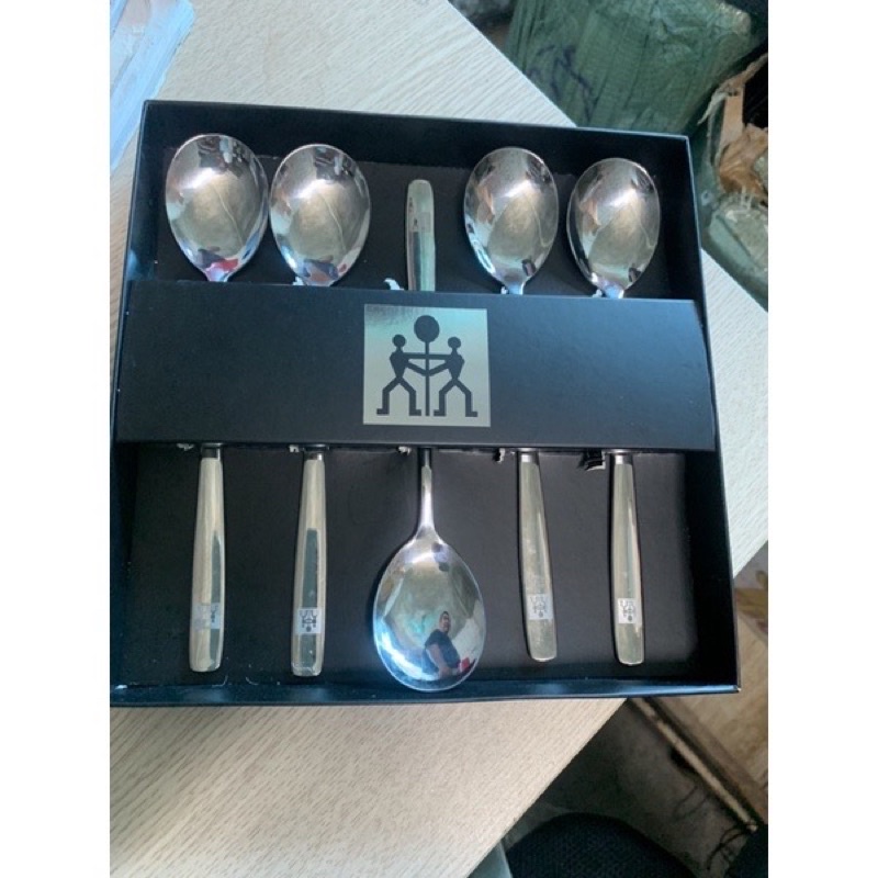 5 Thìa ăn cơm Đức Cán Dài Inox sáng bóng, nhập khẩu từ Đức .ĐTCA!!!