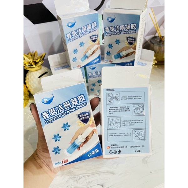 GEL TẨY BỒN VÀ KHỬ MÙI BỒN CẦU HÌNH BÔNG HOA ĐA SẮC