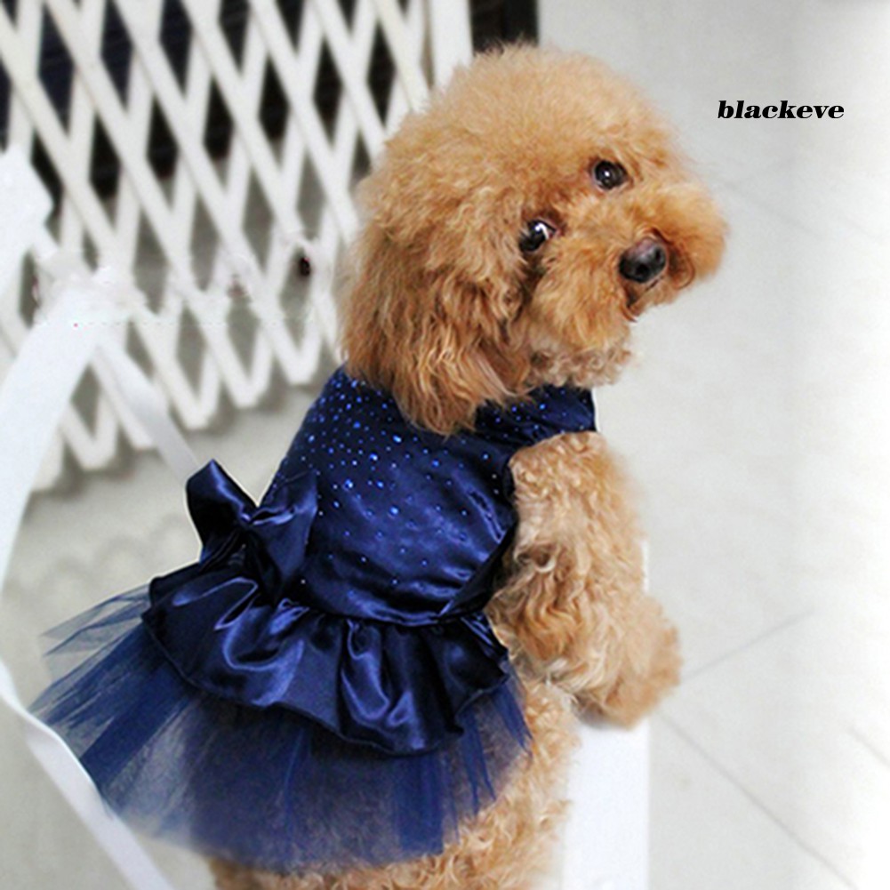 Đầm công chúa đính kim sa sang trọng cho thú cưng