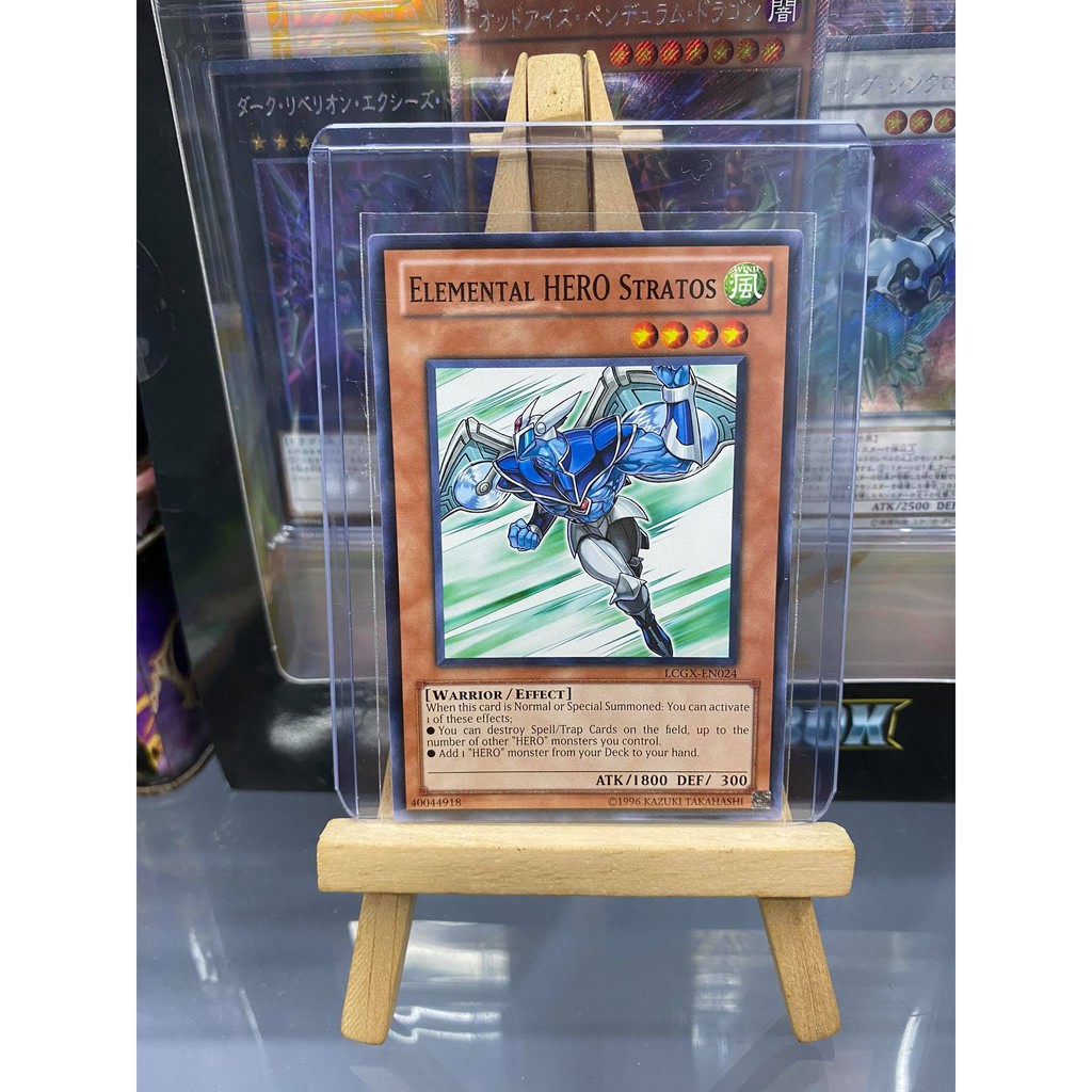 [ Dưa Hấu Yugioh] Lá bài thẻ bài Elemental HERO Stratos - Tặng bọc bài nhựa bảo quản