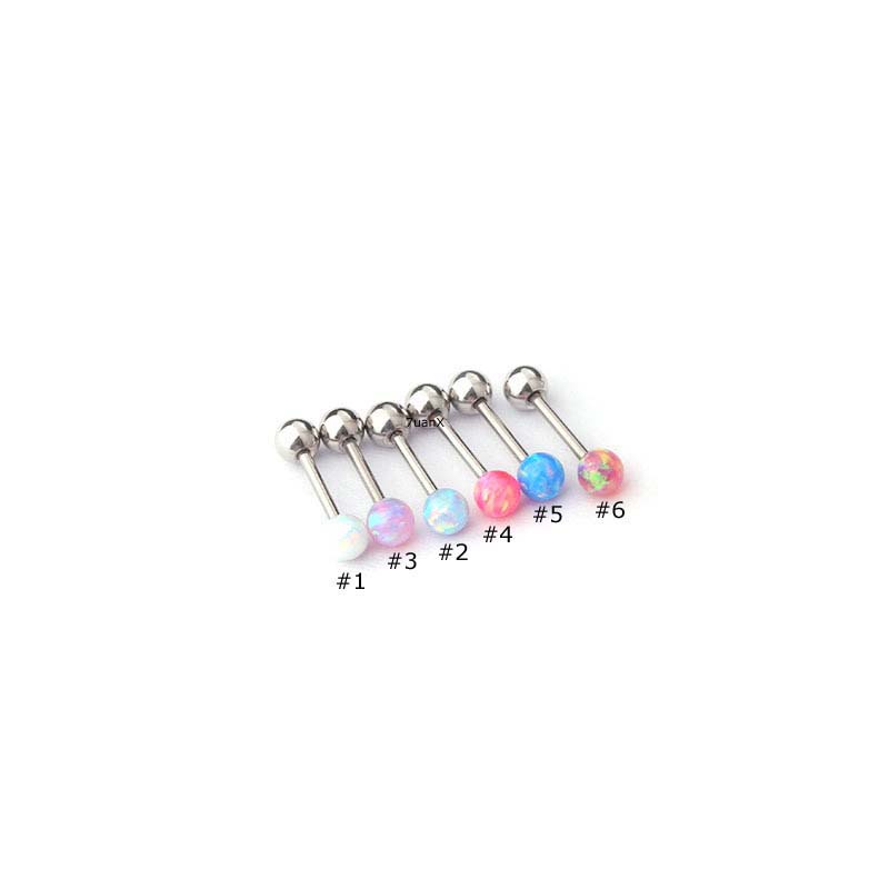 Khuyên Xỏ Sụn Tai Kiểu Dáng Thanh Tạ Bằng Thép Không Gỉ 20gauge