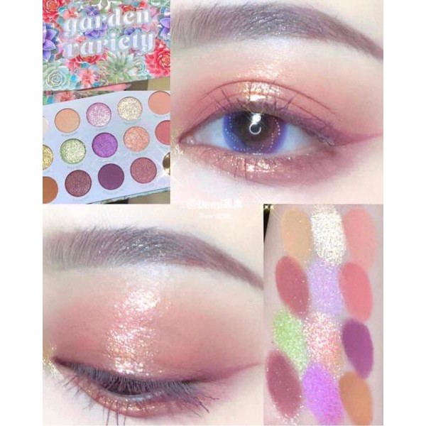 Bảng màu mắt ColourPop Garden Variety Collection Swatches 15 ô