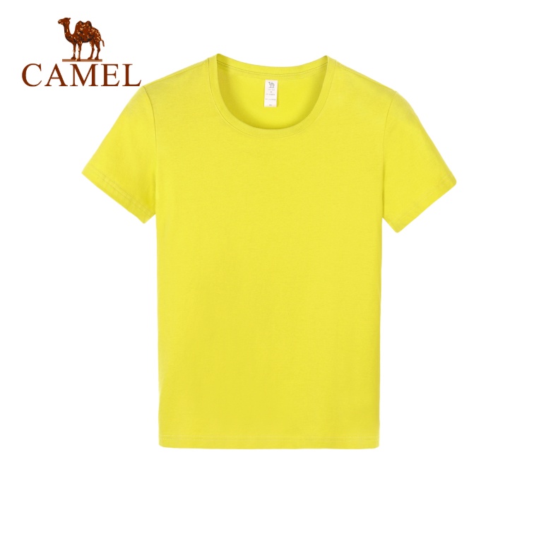 Áo thun thể thao CAMEL vải cotton tay ngắn dáng rộng thoải mái thời trang cho nữ