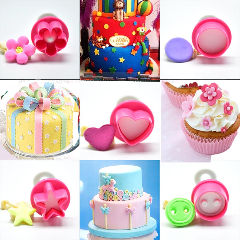 Set 5 Khuôn Cắt Tạo Hình Trang Trí Bánh Nhà Bếp