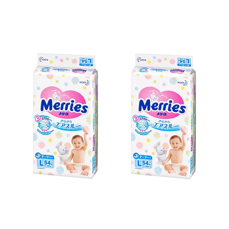 Tã - bỉm dán Merries L54 (9-14kg)