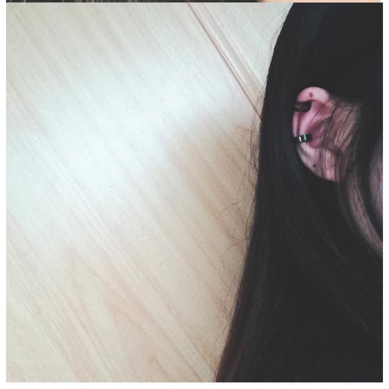 Khuyên tai kẹp vành bản dày nam nữ phong cách Unisex Hàn Quốc