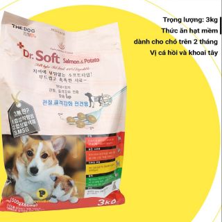 Sale xả Thức ăn hạt mềm cho chó Dr.Soft Hàn Quốc 3kg