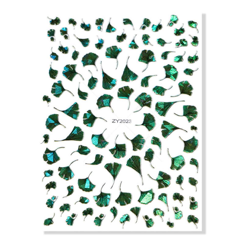 MOCHO Miếng Dán Trang Trí Móng Tay 3D Hình Cỏ Bốn Lá Ginkgo