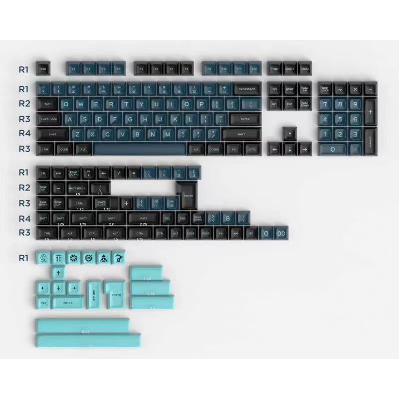 Keycap SA Monster kiểu in doubleshot, SA profile, 172 nút bàn phím cơ cực đẹp