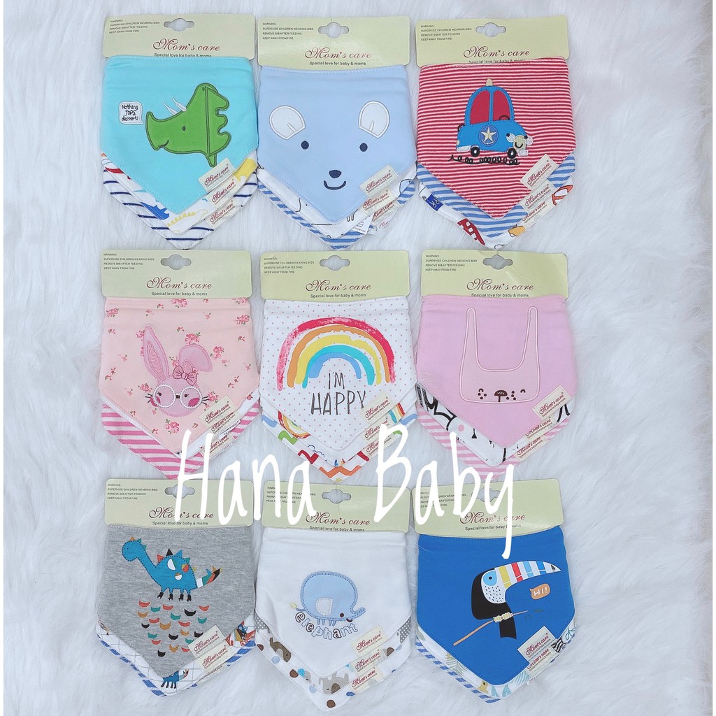 Set 3 yếm tam giác Momcare cho bé