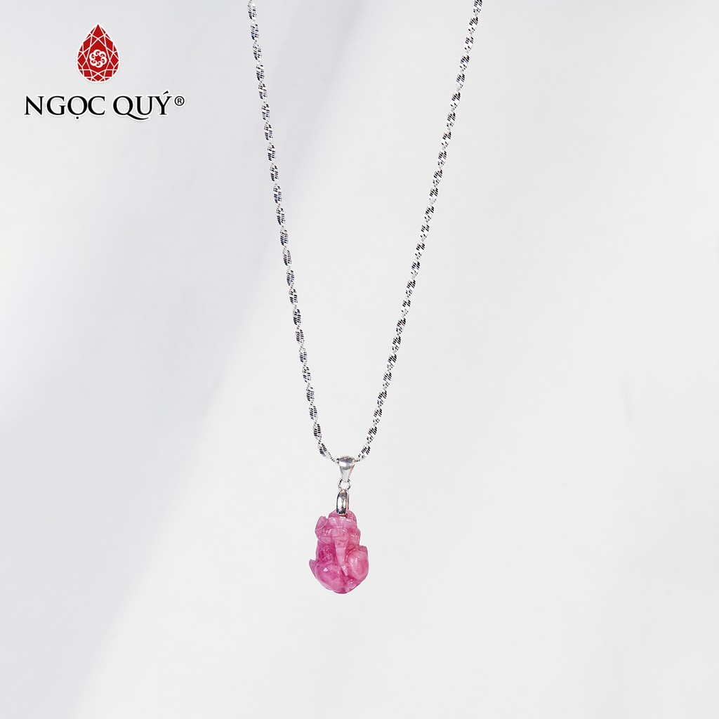 Mặt dây chuyền tỳ hưu đá ruby mệnh hỏa, thổ - Ngọc Quý