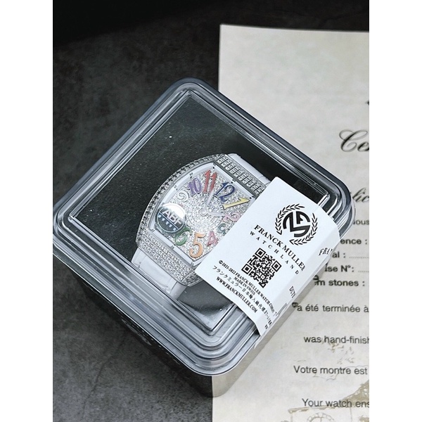 FRANK MULLER V32 ABF Thuỵ Sĩ - Đồng Hồ Nữ Thiết Kế Full Hột Đá Cao Cấp - BH 24 Tháng