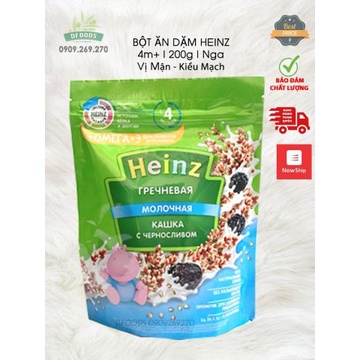 Bột ăn dặm Heinz Nga gói 200g đủ vị cho bé từ 4 tháng