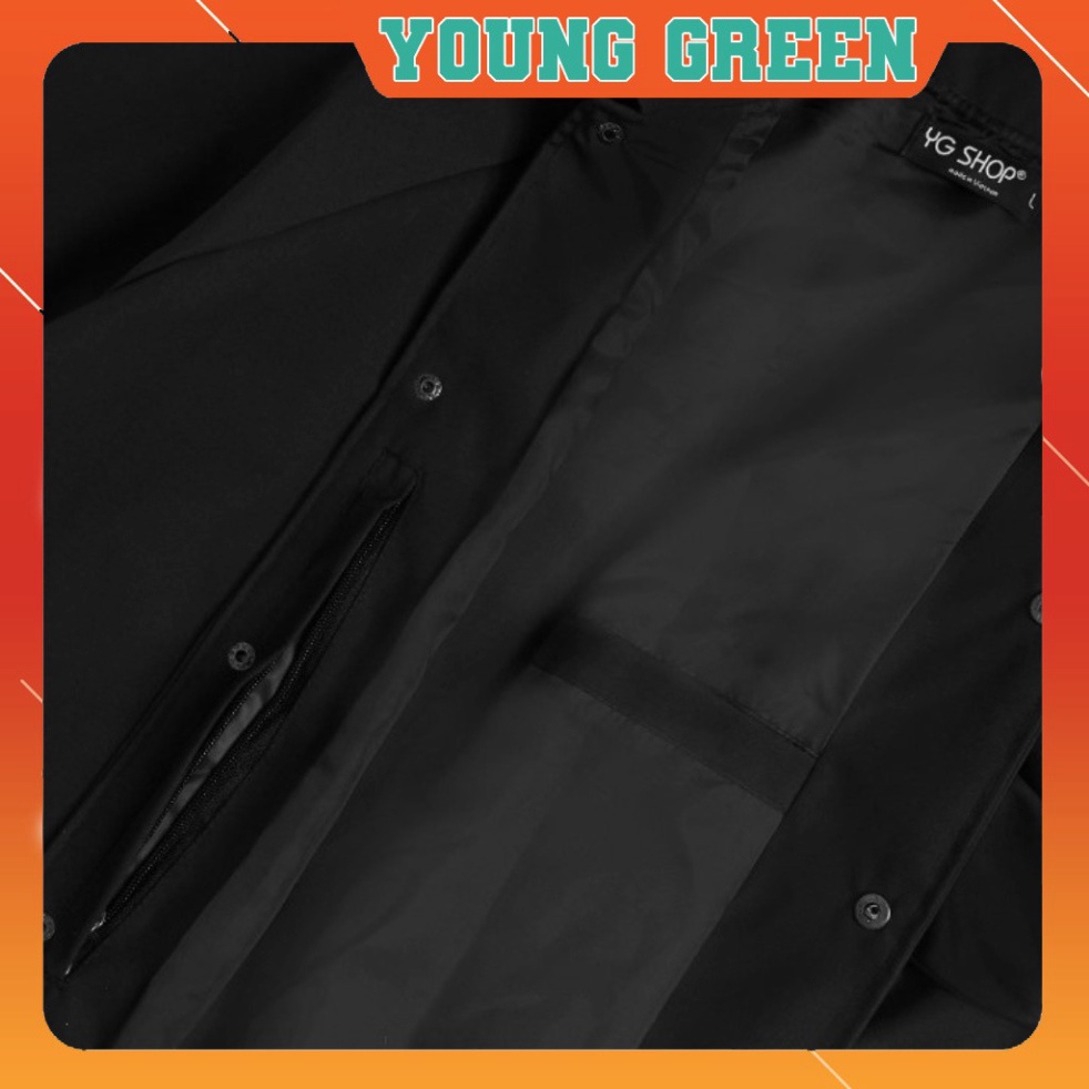 [Hà Nội] Áo Khoác Essential YOUNG GREEN màu Đen - Chất liệu vải dù [ygshop.hanoi]