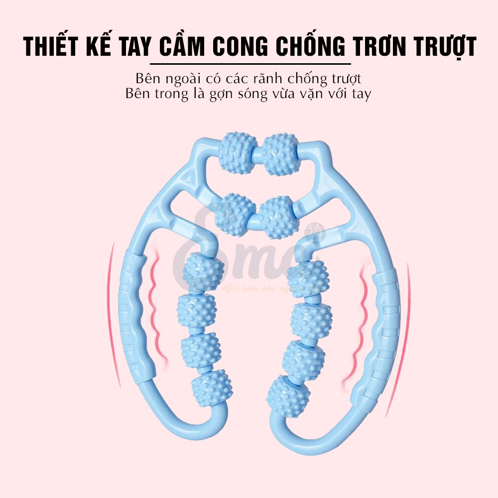 Con lăn massage chân, bắp đùi, bắp tay loại 12 bóng lăn gai massage cao cấp EMA