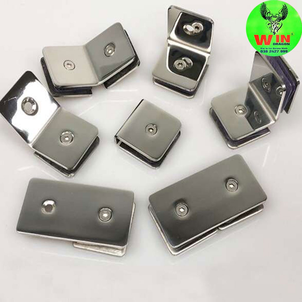 Kẹp cố định kính,kẹp định vị 180 độ kính với kính inox sus 304#