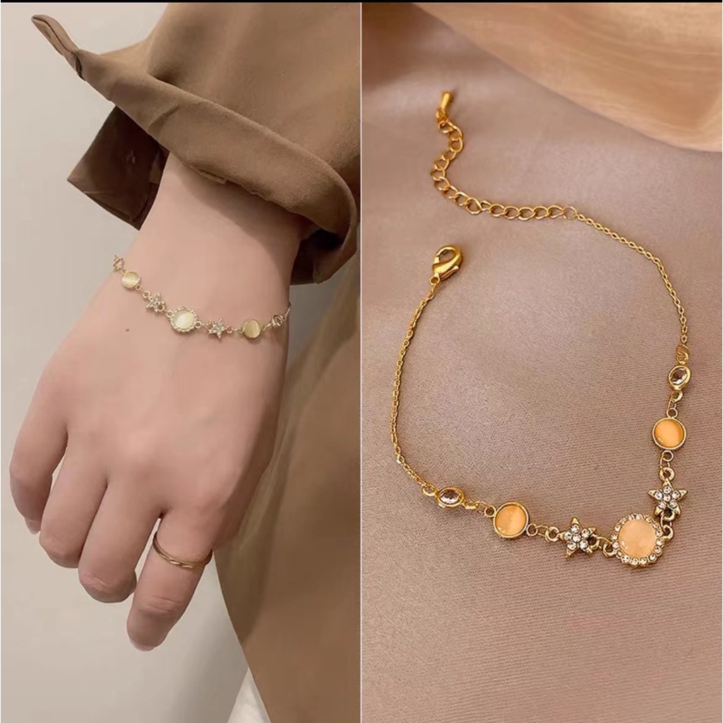 Vòng Tay Dây Xích Thiết Kế Ngôi Sao Thời Trang Hàn Quốc