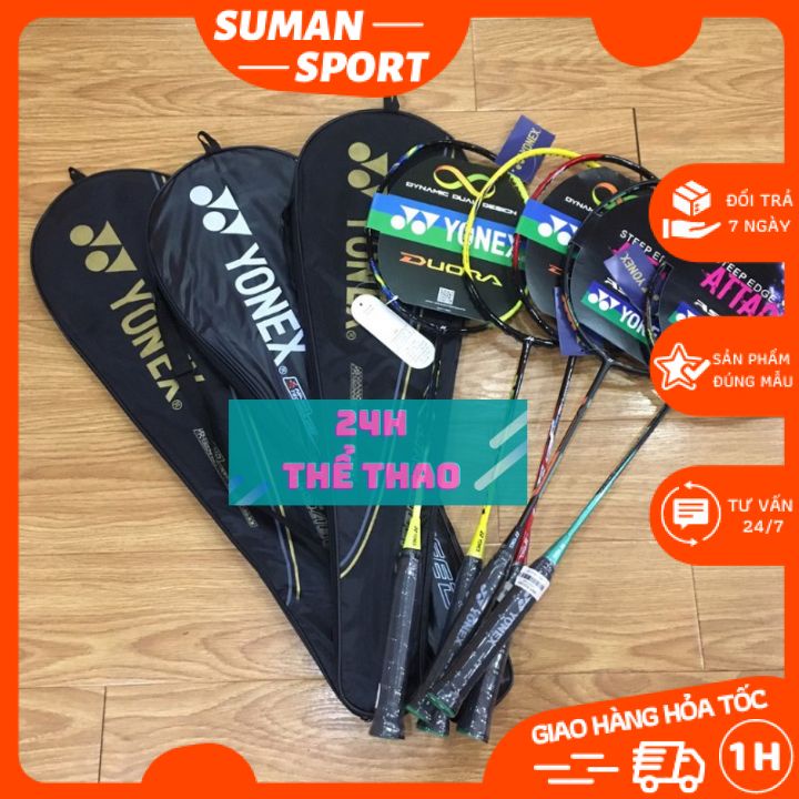 Vợt tập cầu lông Yonex thể thao 100% Khung Carbon căng cước đến 10,5kg.Tặng  màu ngẫu nhiên