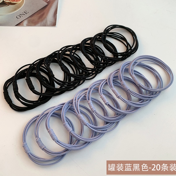 Dây Buộc Tóc Màu Đen Co Giãn Phong Cách Hàn Quốc Thời Trang Cho Nữ