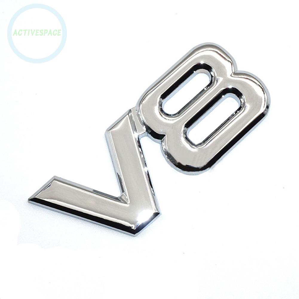 3D Car Stickers Body Side Stickers Chrome Emblem Badge Sticker Metal Silver