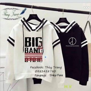Áo hoodie big bang viền mũ