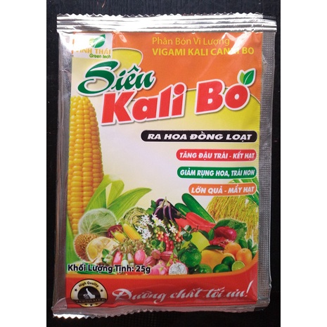 Phân bón vi lượng Siêu Kali Bo - Ra hoa đồng loạt- Tăng đậu trái - Gói 25g