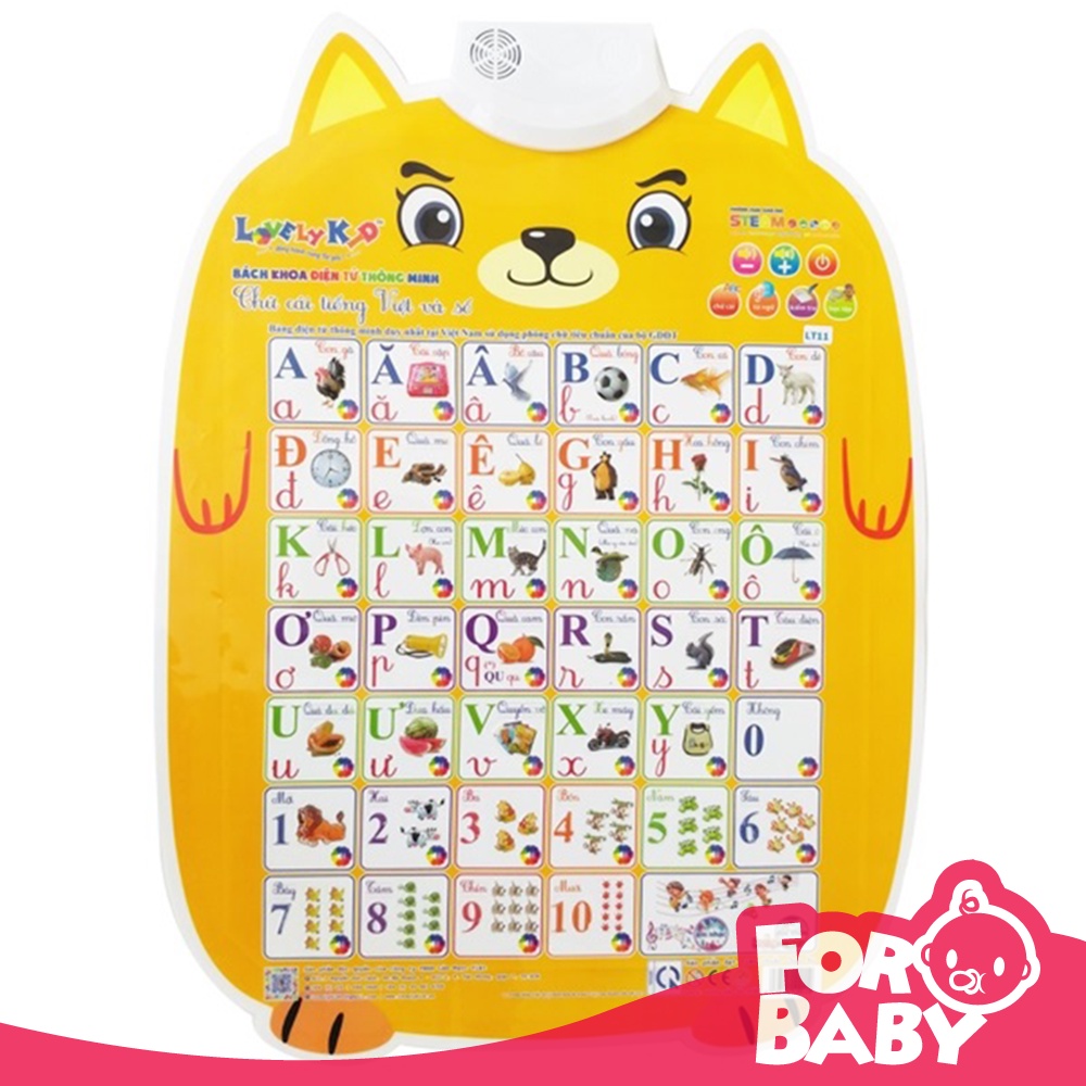 Bảng Bách Khoa Điện Tử Thông Minh - Chữ Cái Tiếng Việt Và Số - LT11 - LOVELYKID