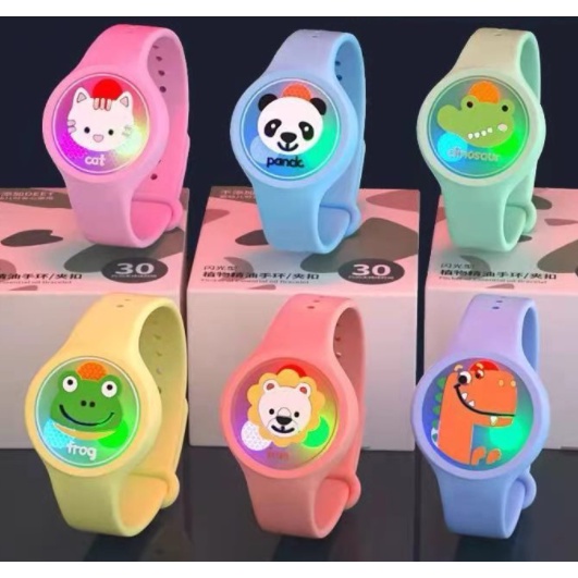Đồng Hồ Đeo Tay Đuổi Muỗi Đèn LED Nhấp Nháy Khoá Hoạt Hình Chống Muỗi Mùa Hè Vòng Đeo Tay Lạ Mắt Chống Muỗi Cho Trẻ Nhỏ