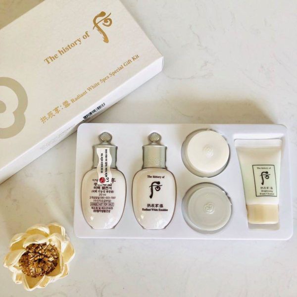 Set Dưỡng Trắng Da Whoo Gongjinhyang Seol Radiant White Special Gift Set 5 Items Kem Dưỡng Da Toàn Diện