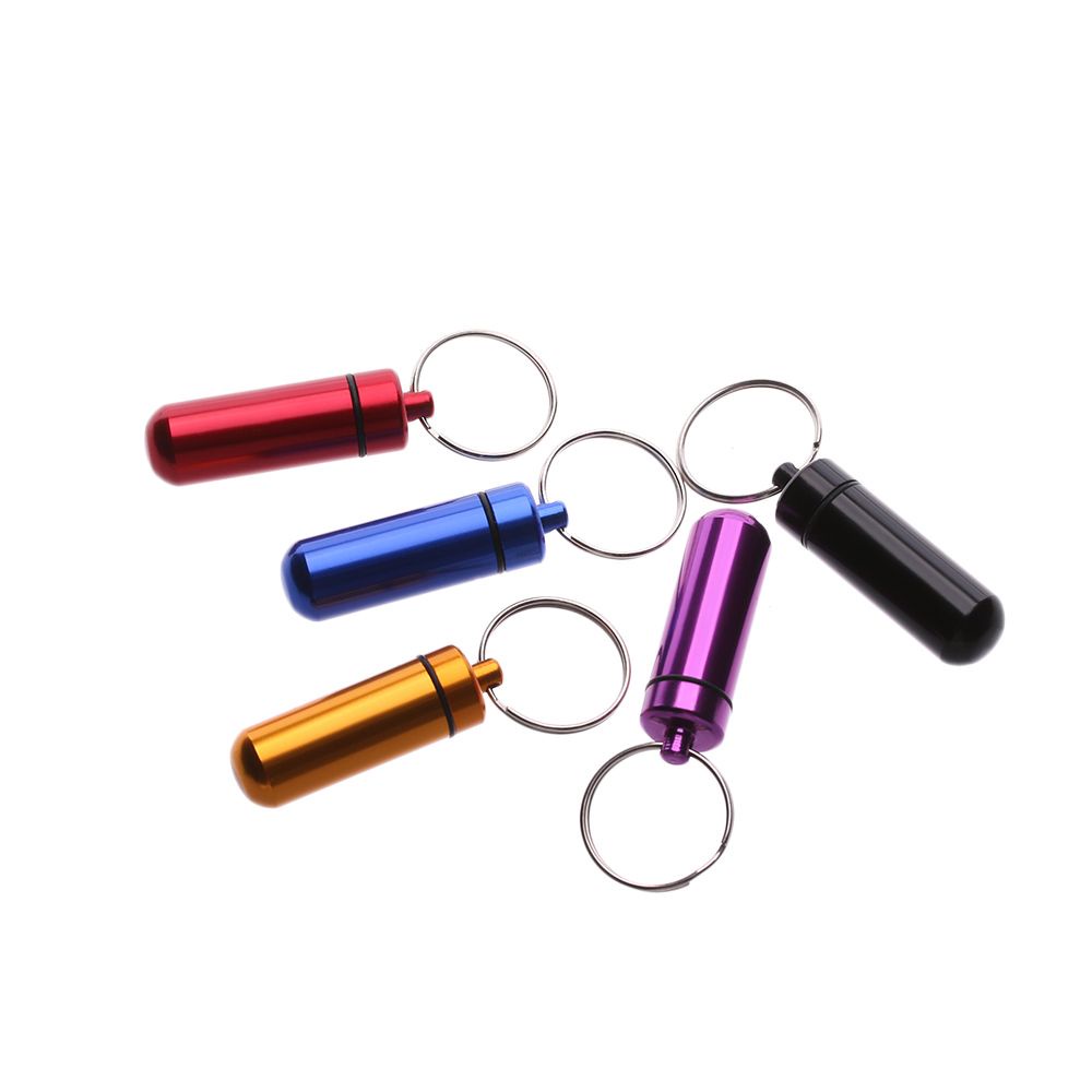 [Hàng mới về] Hộp đựng thuốc và trang sức mini bằng nhựa và nhôm không thấm nước nhiều màu tiện lợi cho du lịch