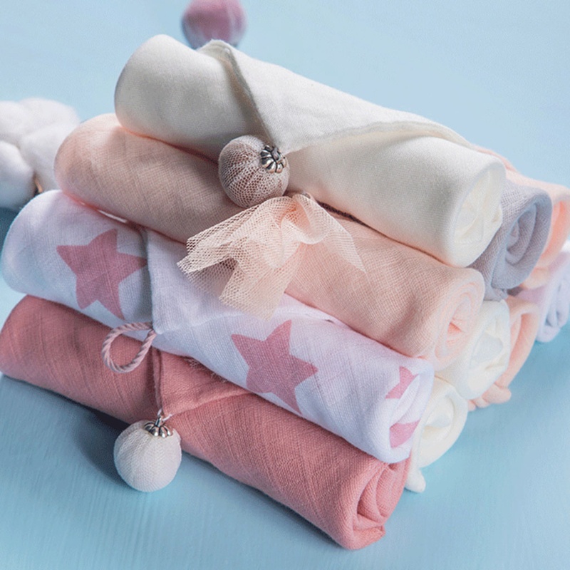 Set 5 Khăn Lau Mặt Bằng Vải Gạc Mềm Mại Cho Bé