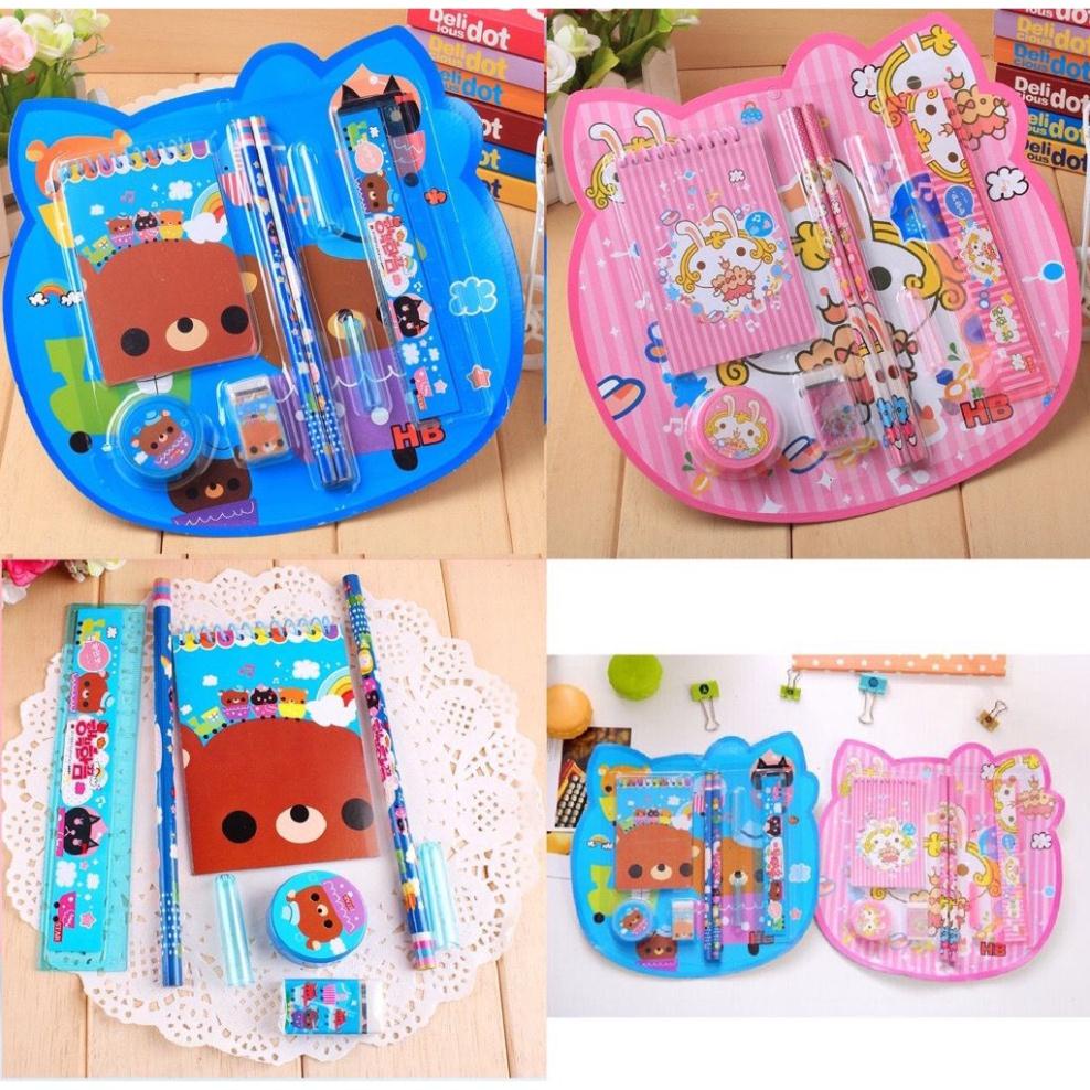 Bộ dụng cụ học tập 8 món đa năng cho bé