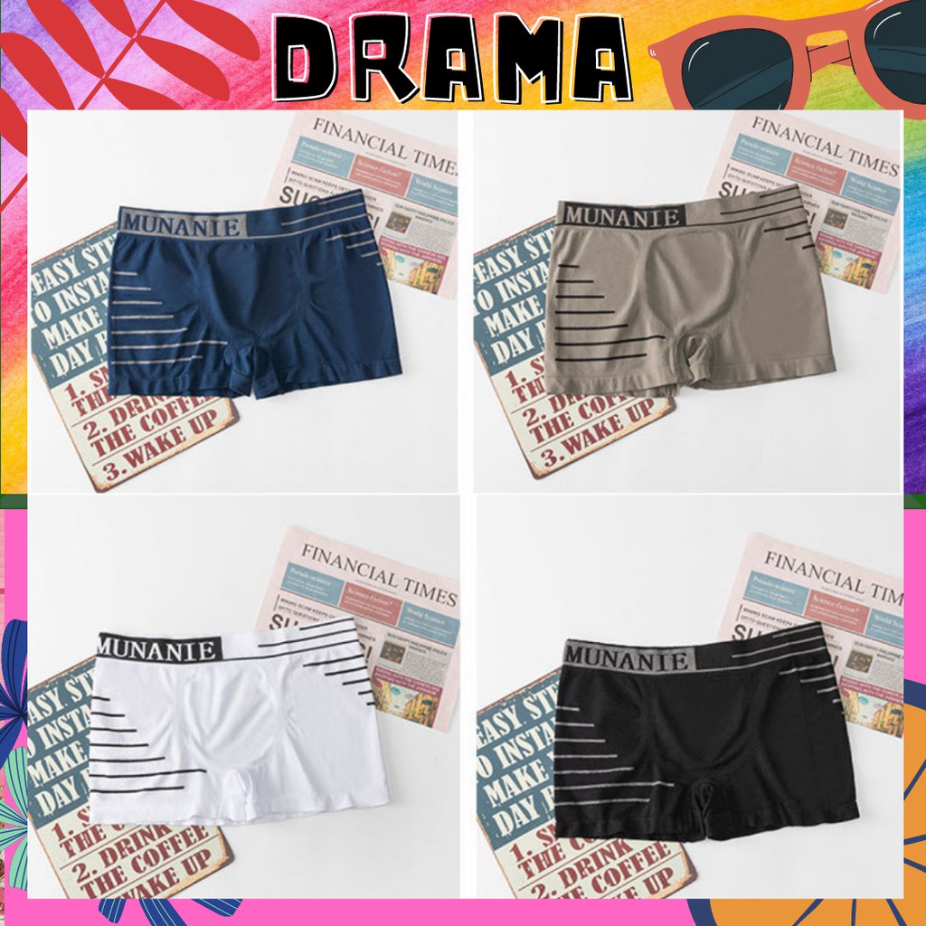 Quần Sịp Đùi Boxer Nam MUNAFIE Free Size Thiết kế mới co giãn 4 chiều  thoáng khí đàn hồi cao PHỤ KIỆN DRAMA SIP009