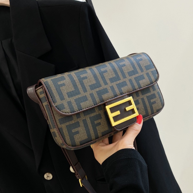 Túi Xách Nữ - Túi FD Xách Tay Hot Hit - Khoá Vuông Hàng QC Cao Cấp Loại 1