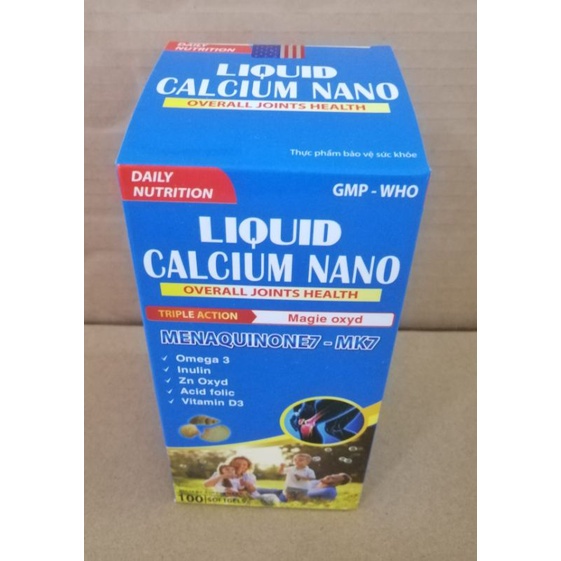 LIQUID CALCIUM NANO Bổ sung canxi giúp xương chắc khoẻ.