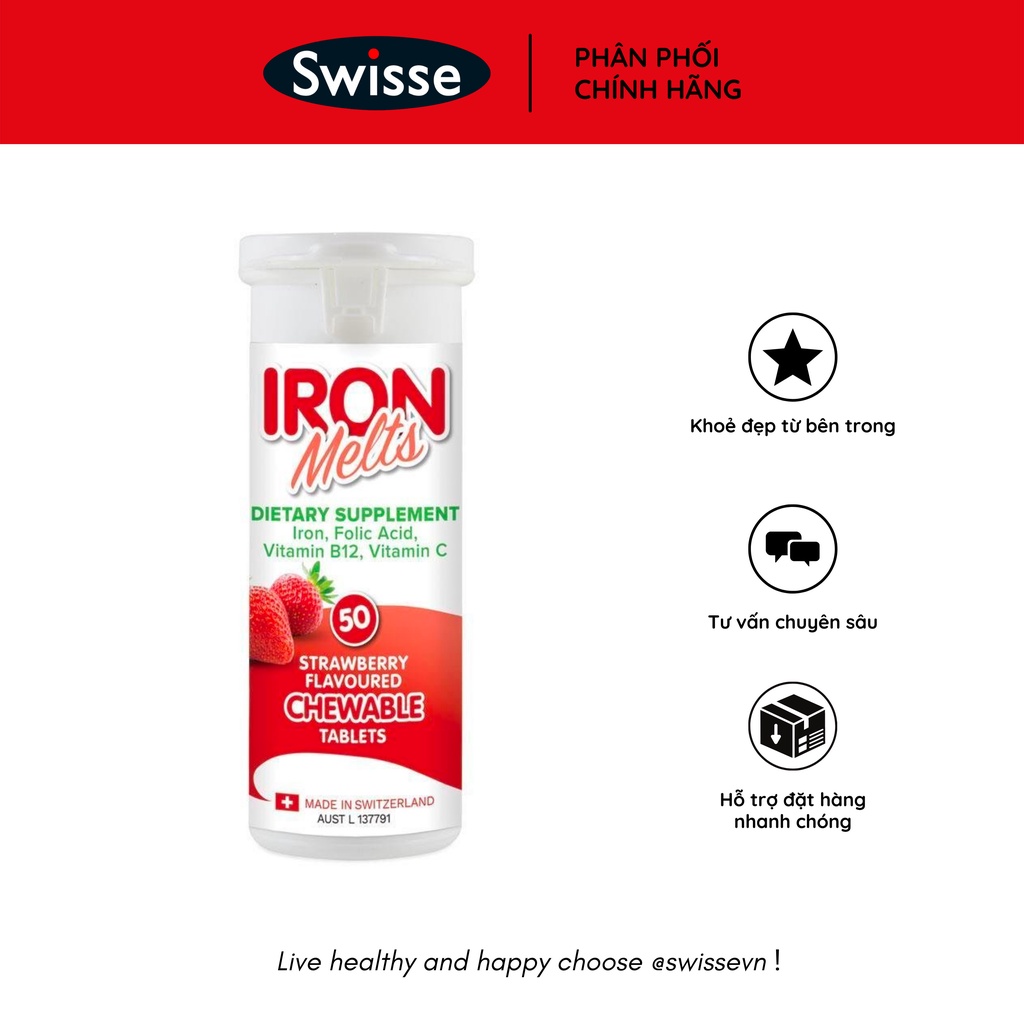 Kẹo ngậm bổ sung sắt Iron Melts