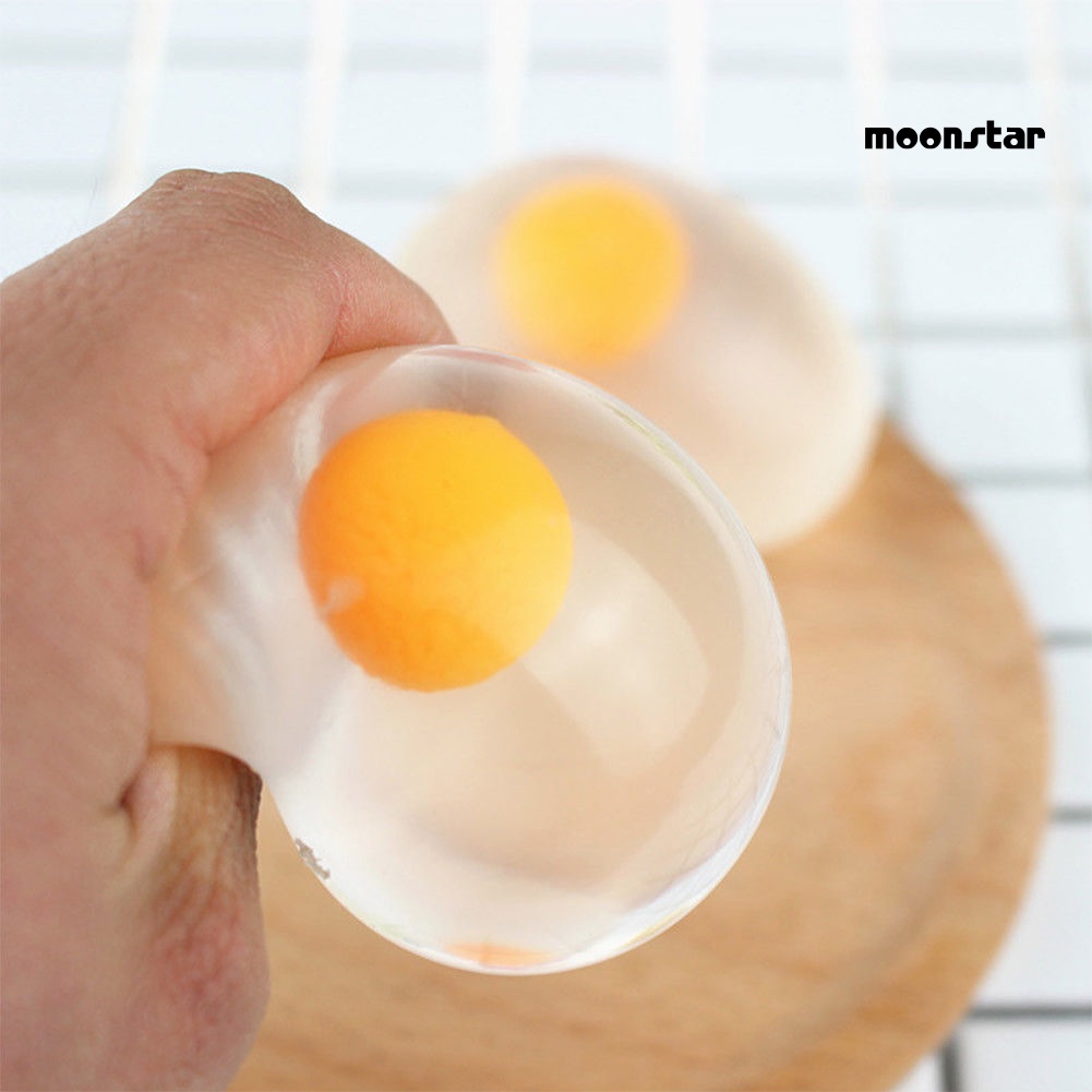 Đồ Chơi Nắn Bóp Đàn Hồi Giảm Stress Hình Quả Trứng Có Lòng Đỏ