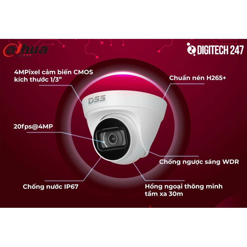 Camera IP 4 MP DAHUA DS2431TDIP-S2 (tem DSS)