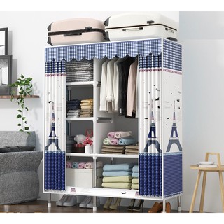 Tủ vải KHUNG SẮT TO 2 buồng 110cm cao cấp