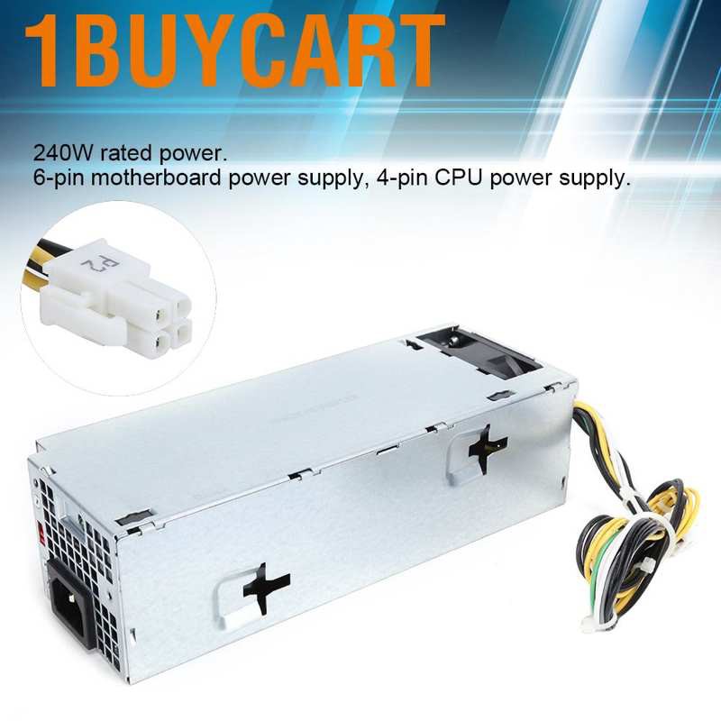 1buycart 6pin + 4pin Desktop Power Supply 240w Fit For Dell Vostro 3667 3668 3669 3250 3268sf L240Es 00