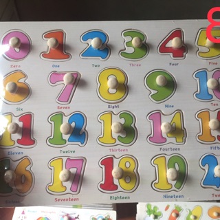 Combo 3 bảng núm gỗ cho bé