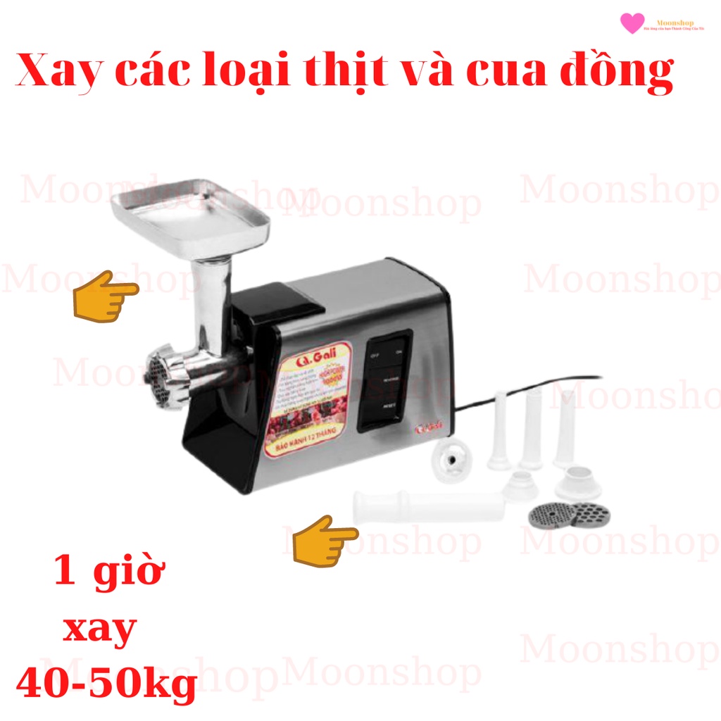 [ĐA NĂNG] Máy Xay Thịt Công Nghiệp, Xay Cua Cá, Hàng Nhập Khẩu Chất Lượng Cao Của Gali, Motor Bằng Đồng 1000w, GL1902