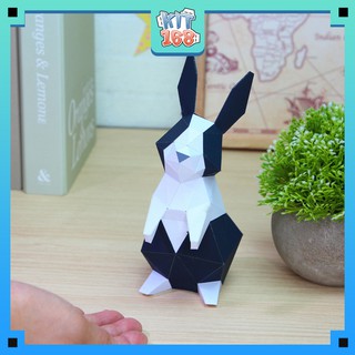 Mô hình giấy động vật Polygon Rabbit
