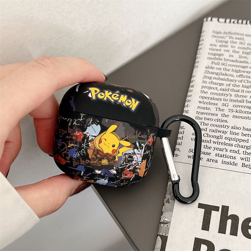 Vỏ Bọc Silicone Hình Pikachu Cho Hộp Sạc Tai Nghe Baseus Bowie E3