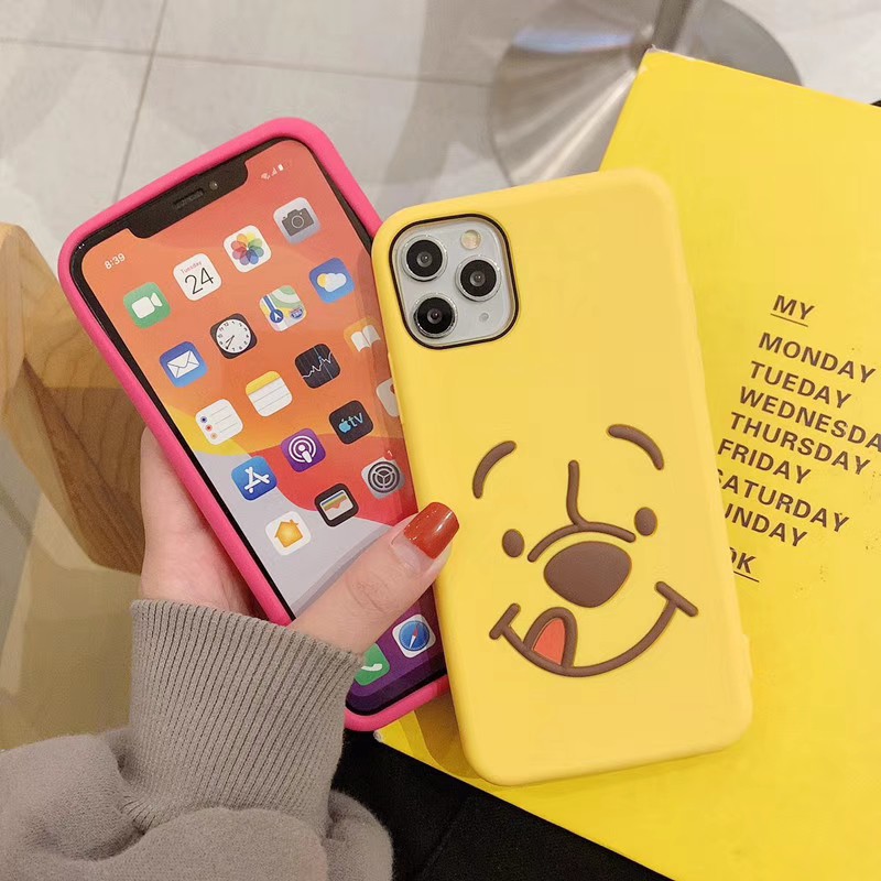 Hoạt Hình Ốp Điện Thoại Silicon Mềm Họa Tiết Gấu Đáng Yêu Cho Iphone 11 12 Pro MAX | BigBuy360 - bigbuy360.vn