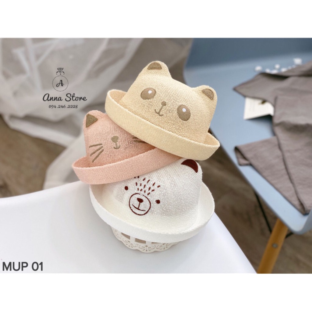 MUP 01 : Mũ cói cute cho bé 9 tháng đến 2 tuổi