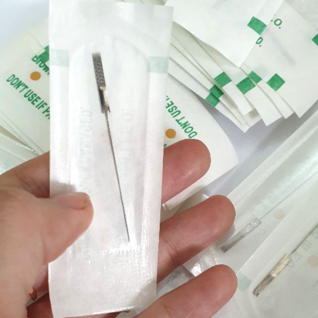 100 kim 7 dẹt / dụng cụ phun xăm