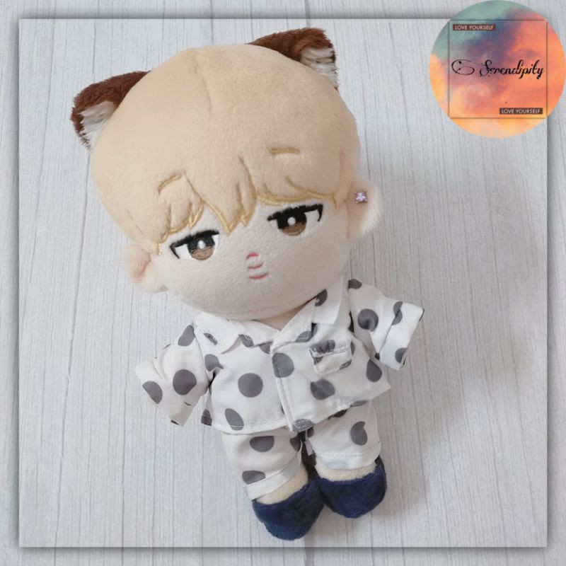 Bộ ngủ chấm bi cho doll 20cm